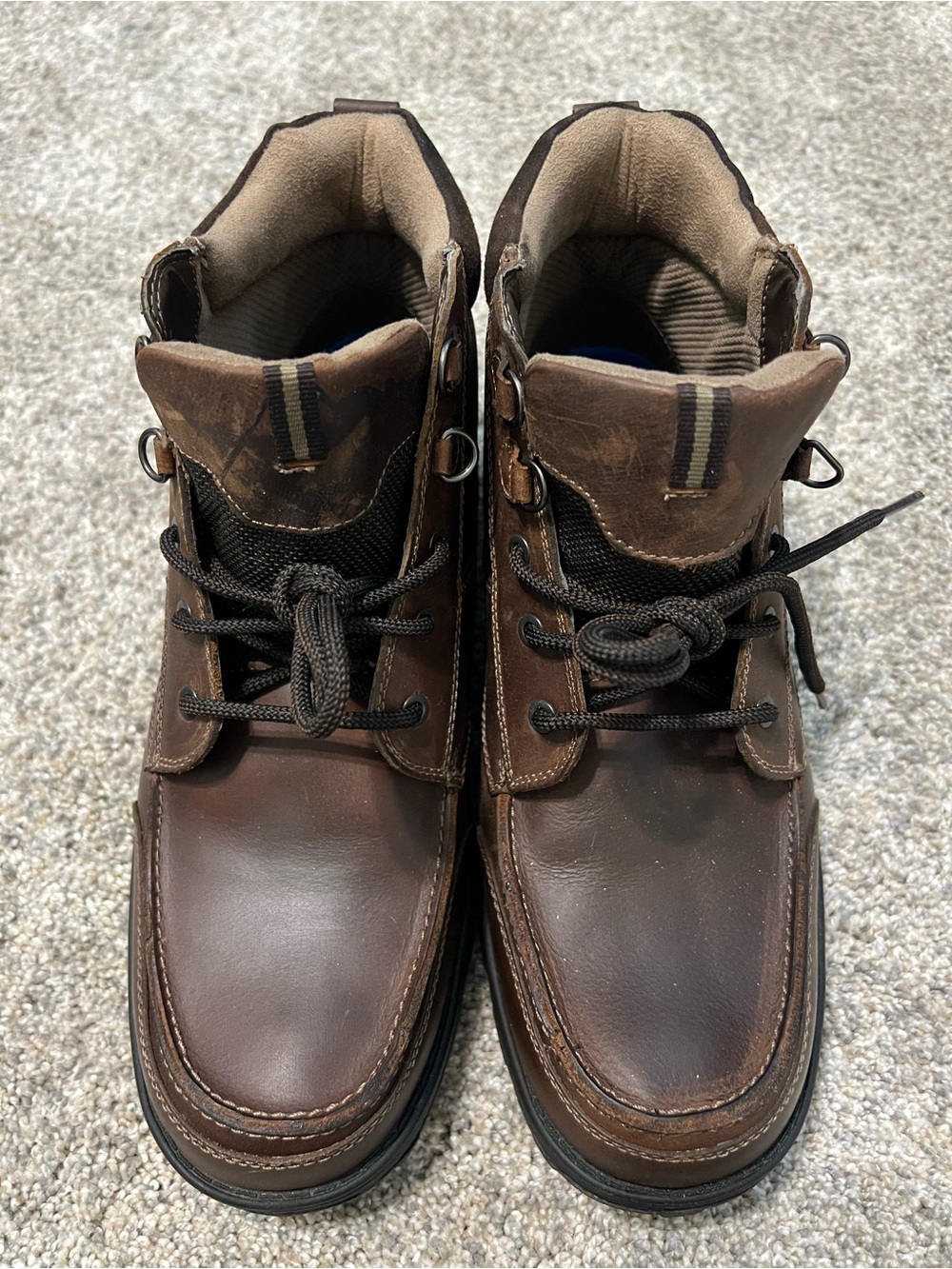 NWOT Dockers Brown Leather Lace-Up Ankle Boots